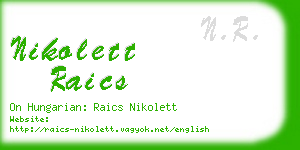 nikolett raics business card